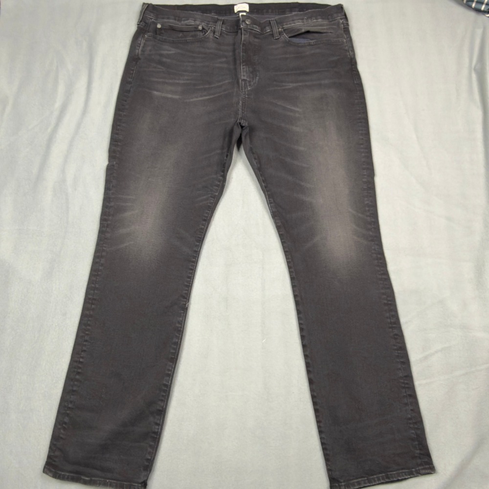 J.Crew 770 Straight Fit Jeans Mens 44x32 Faded Black Denim Pants